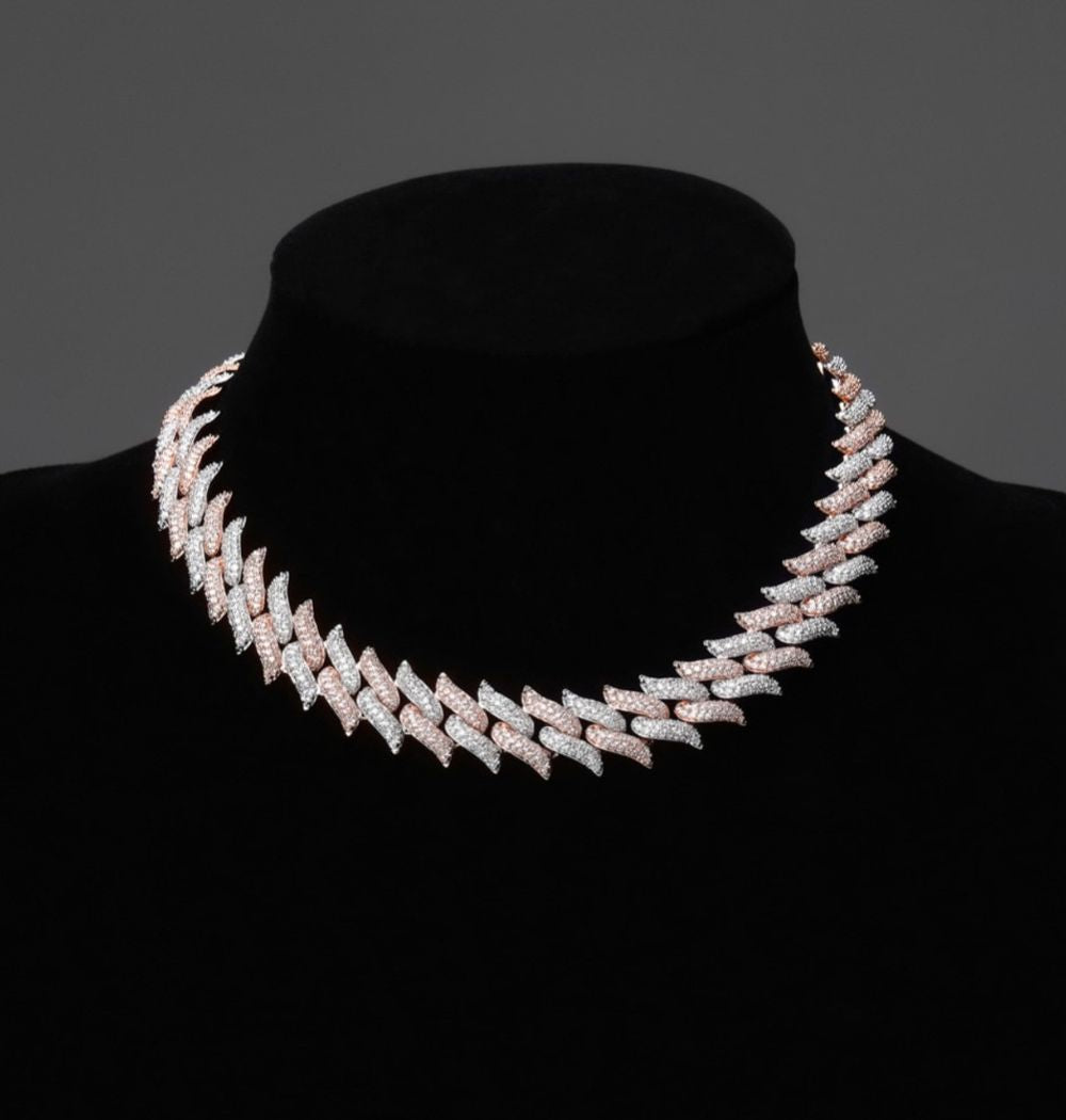 Lab Grown Diamond Round Cut Iced Out Hip Hop Chain