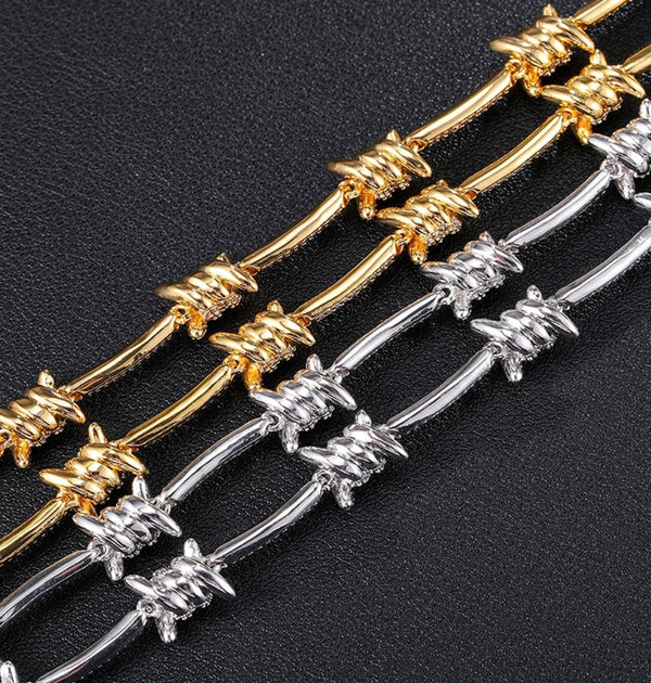 Moissanite Round Cut Wire Prong Hip Hop Bracelet