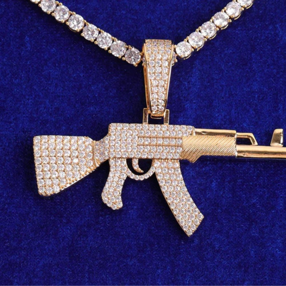 Lab Grown Diamond Round Cut Classic Hip Hop Pendant