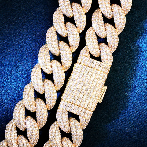 Lab Grown Diamond Round Cut Flooded Iced Out Chain