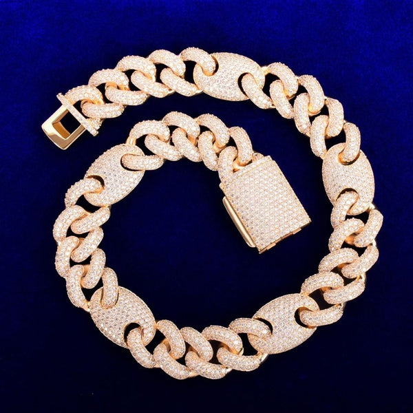 Lab Grown Diamond Round Cut Iced Out Chain For Men