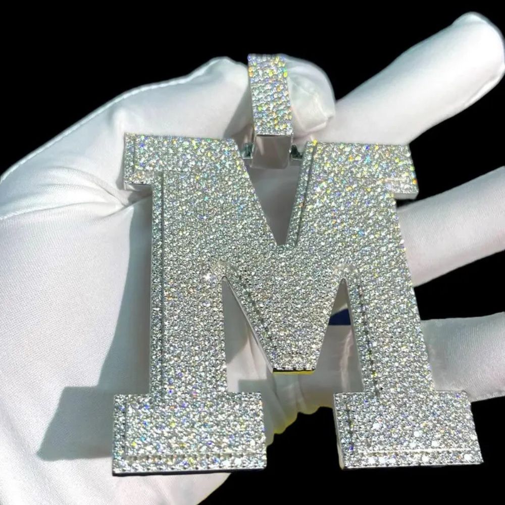 Custom Letter Moissanite Iced Out Hip Hop Pendant