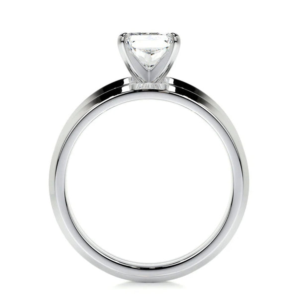 Radiant Cut Moissanite Solitaire Ring Set For Bridal