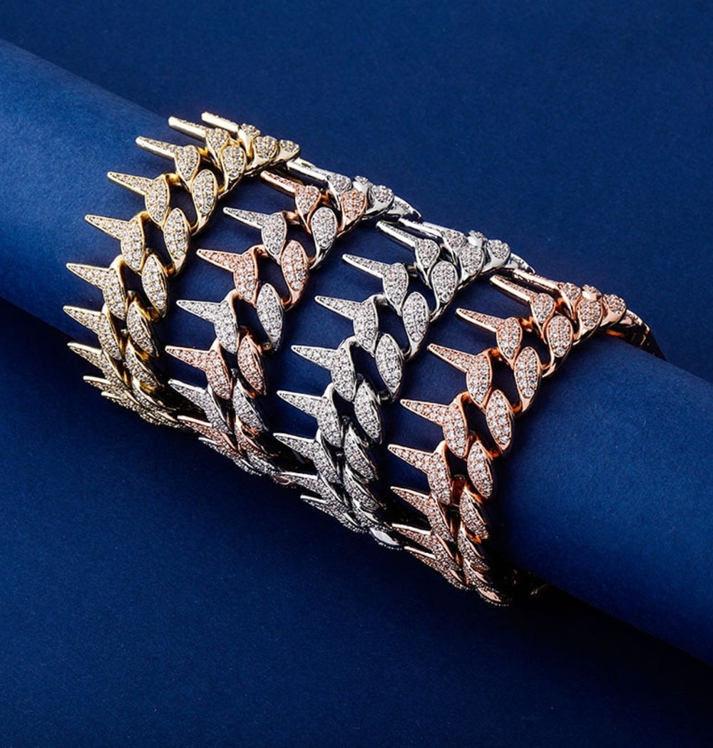 VVS1 Moissanite Micro Pave Cuban Hip Hop Bracelet
