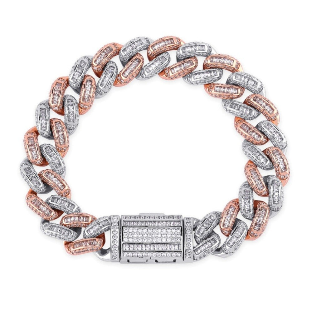 Iced Out Colorless Moissanite Miami Iced Hip Hop Bracelet