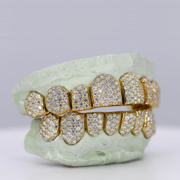 8 On 8 Iced Out VVS1 Moissanite Grillz For Him