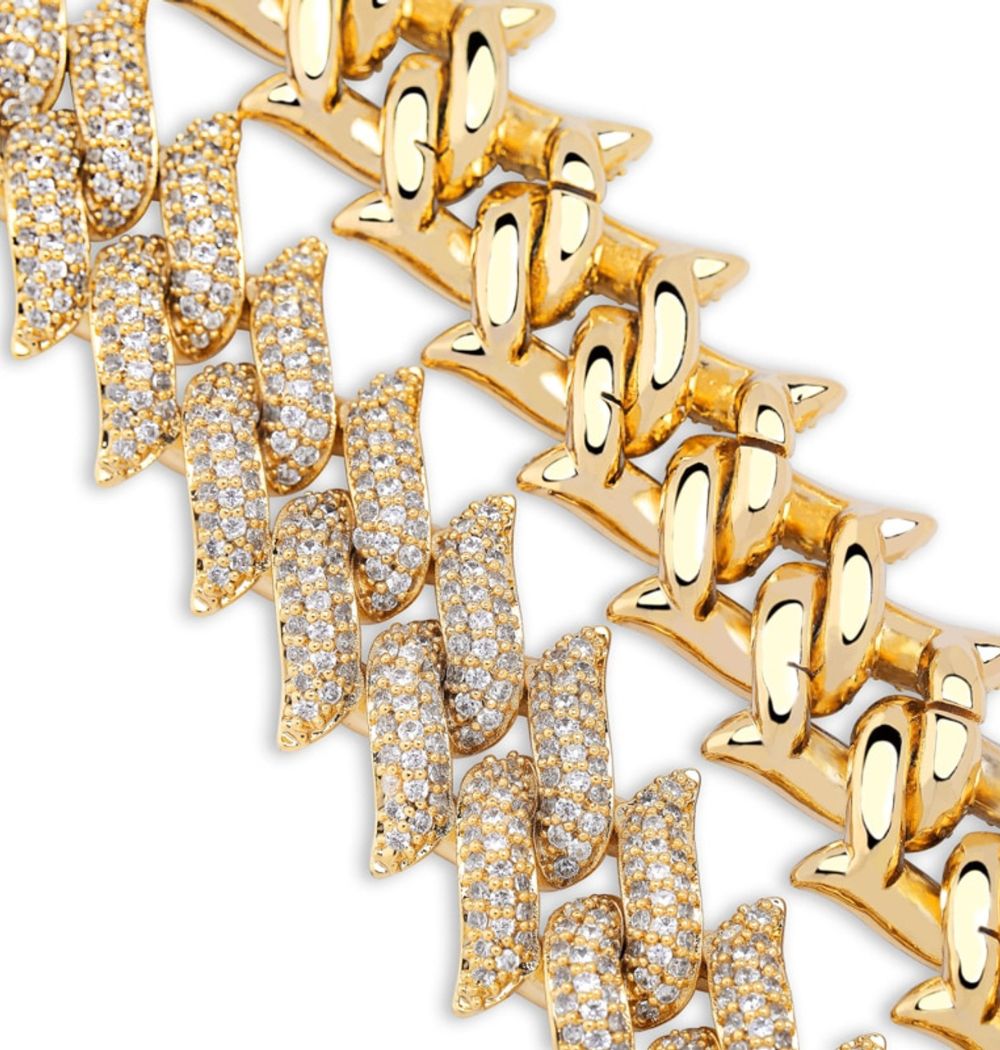 Lab Grown Diamond Round Cut Iced Out Hip Hop Chain