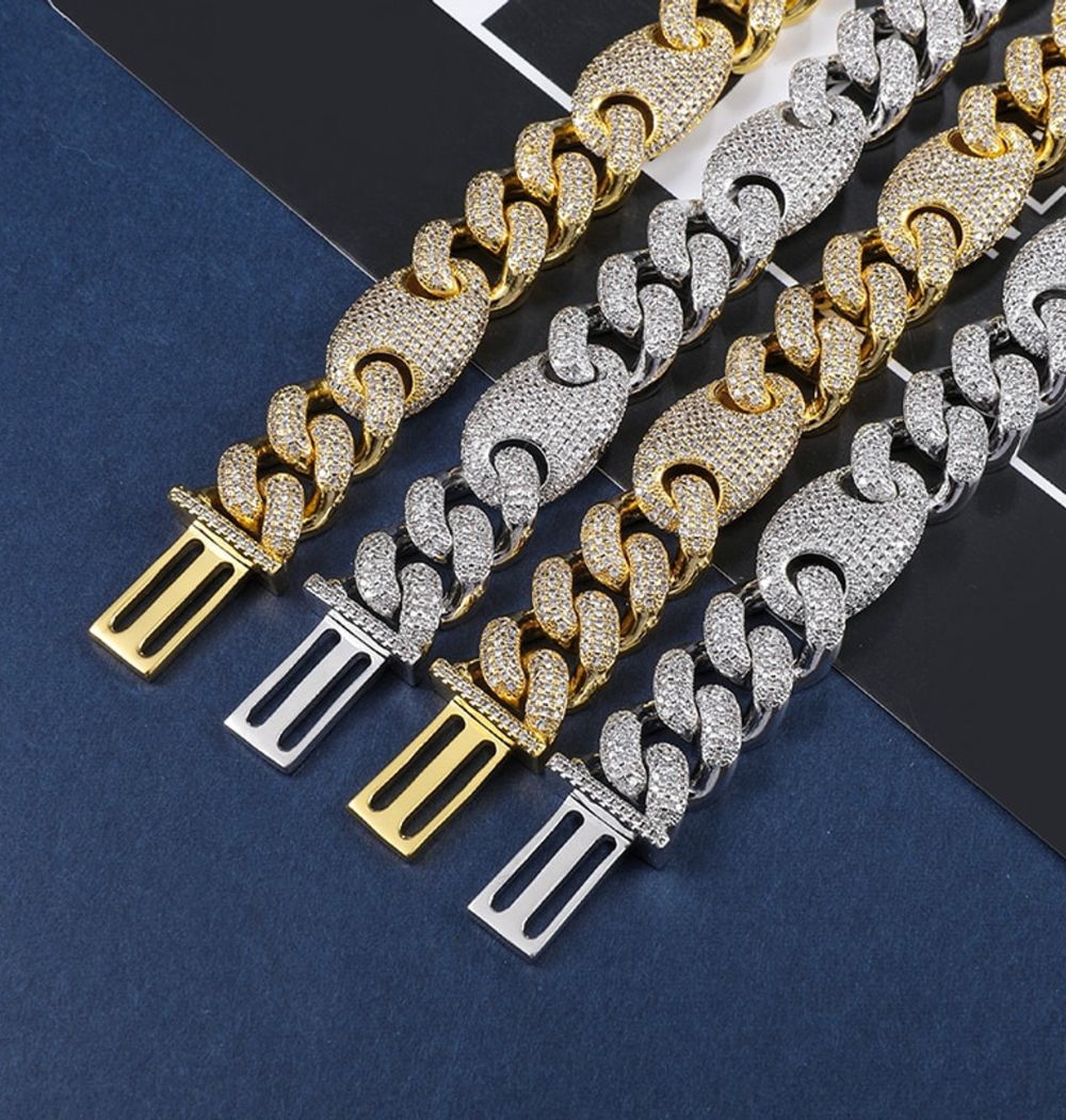Lab Grown Diamond Round Cut Iced Out Men's Chain