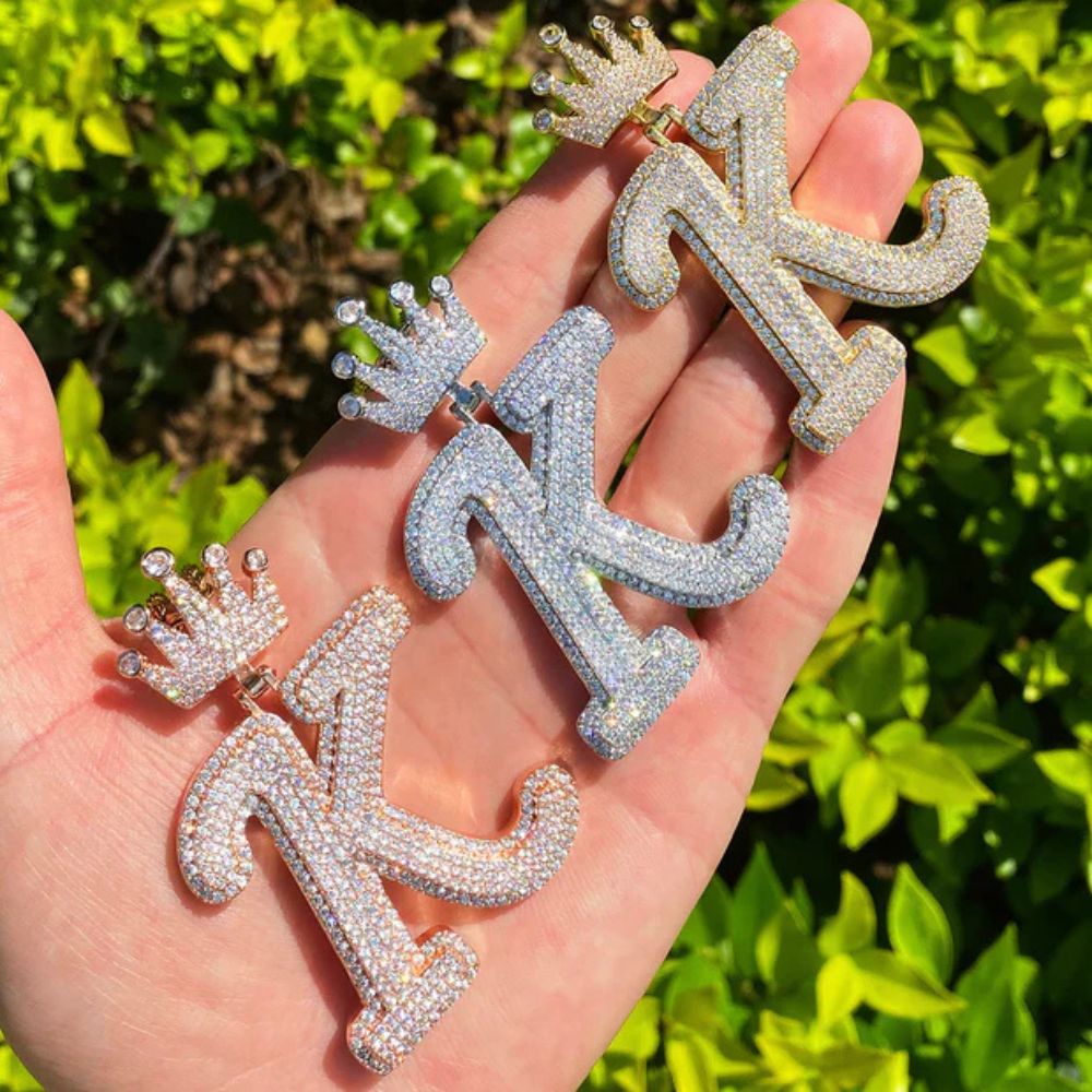 Lab Grown Diamond Round Cut Iced Out Hip Hop Pendant