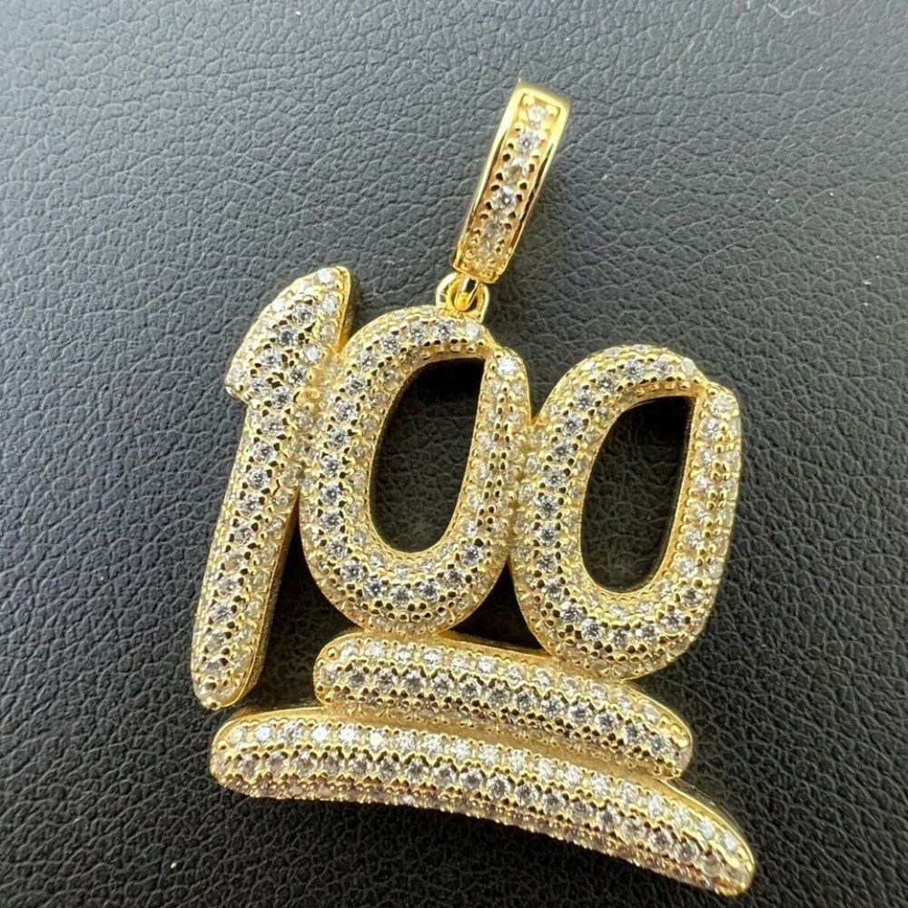 100 Emoji Iced Out Moissanite Customized Hip Hop Pendant