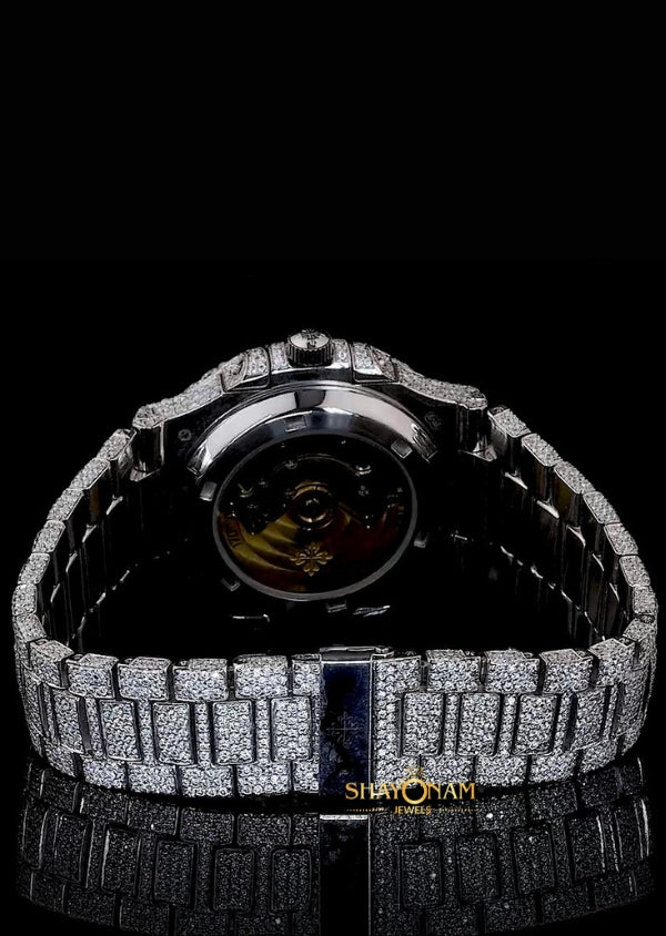 VVS1 Moissanite Diamond Iced Out Luxury Wrist Watch For Him