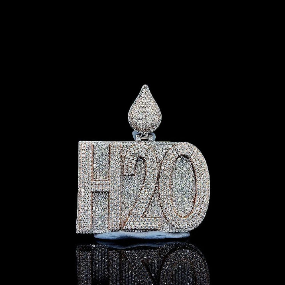 H2O Iced Out Moissanite Diamond Hip Hop Pendant