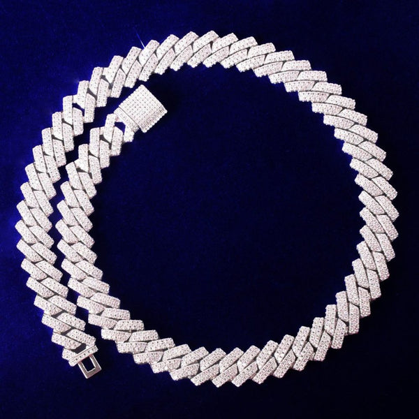 Lab Grown Diamond Round Cut Cuban Link Hip Hop Chain For Men