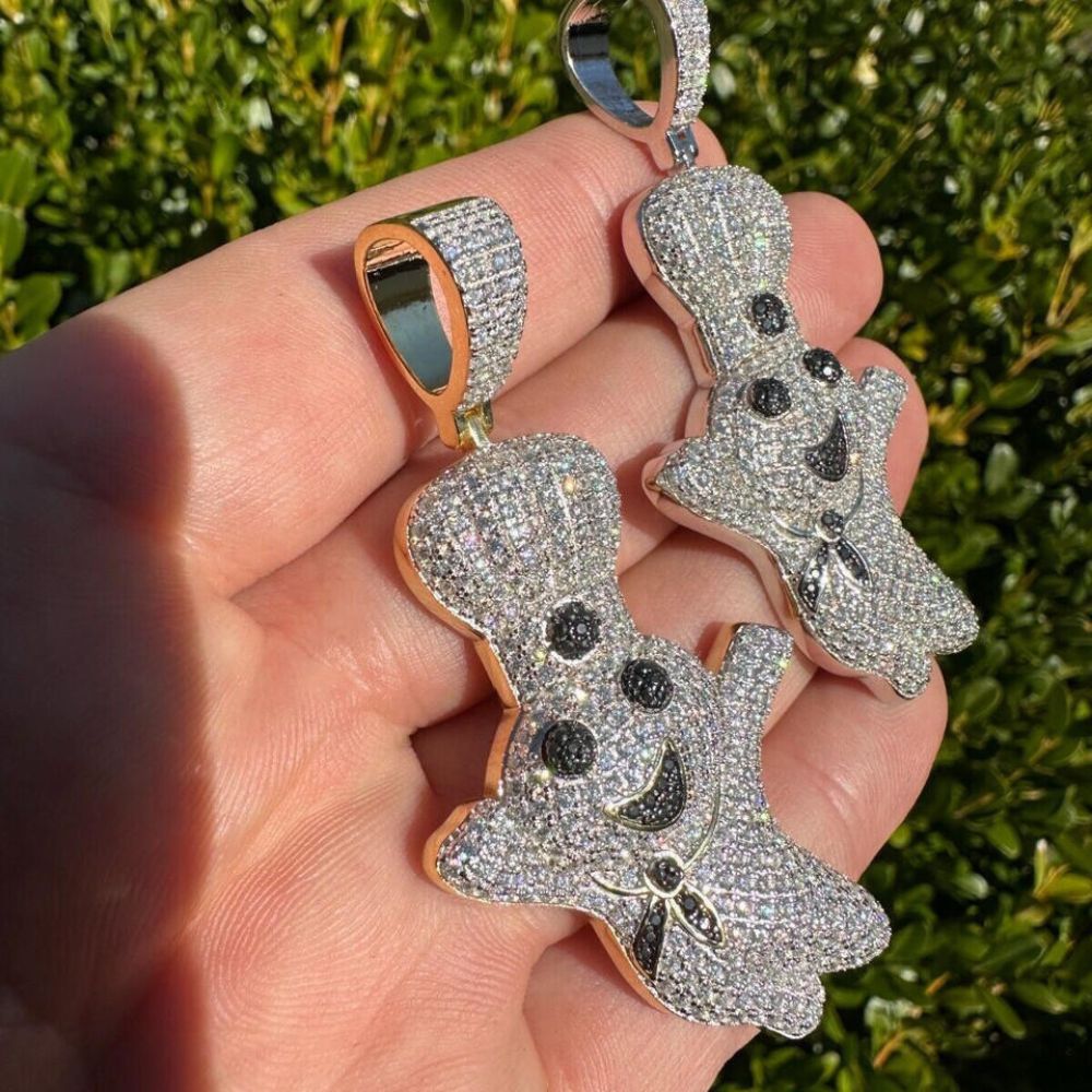Iced Out Moissanitye Pillsbury Doughboy Hip Hop Pendant