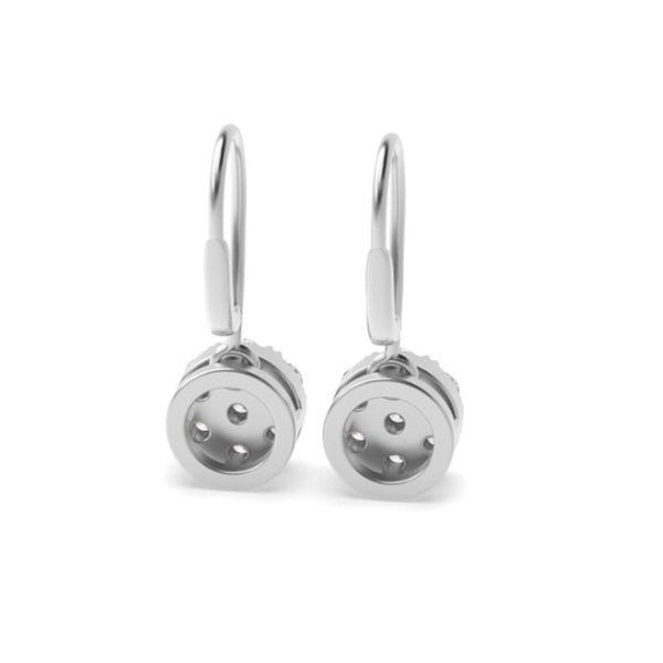 Round Brilliant Cut Moissanite Cluster Drop Earrings