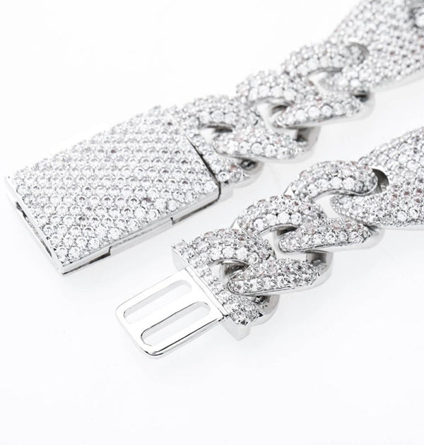 Round Cut Moissanite Iced Out Men's Hip Hop Bracelet