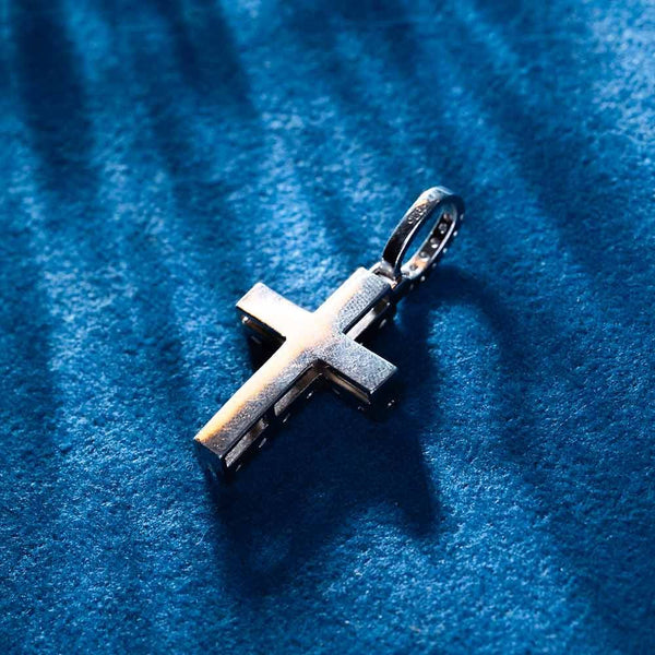 Moissanite Iced Out Round Cut Hip Hop Cross Pendant