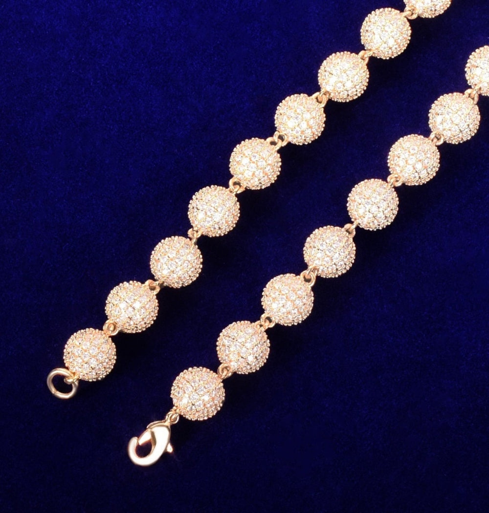 Round Brilliant Cut Moissanite Men's Hip Hop Bracelet