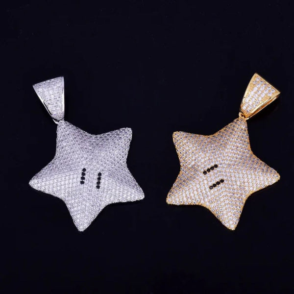 Men's Wear Round Cut Lab Grown Diamond Star Pendant