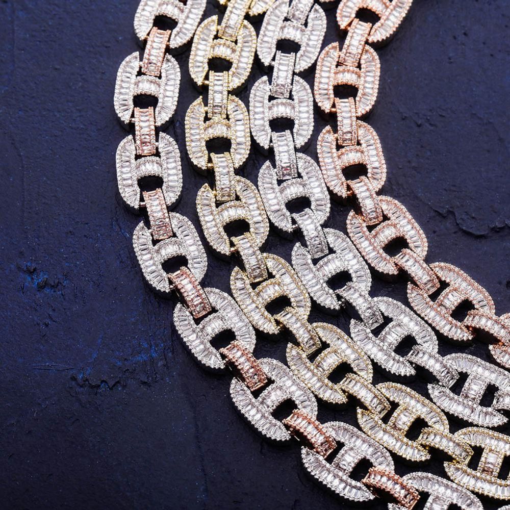 Baguette Cut Lab Grown Diamond Flooded Iced Out Chain