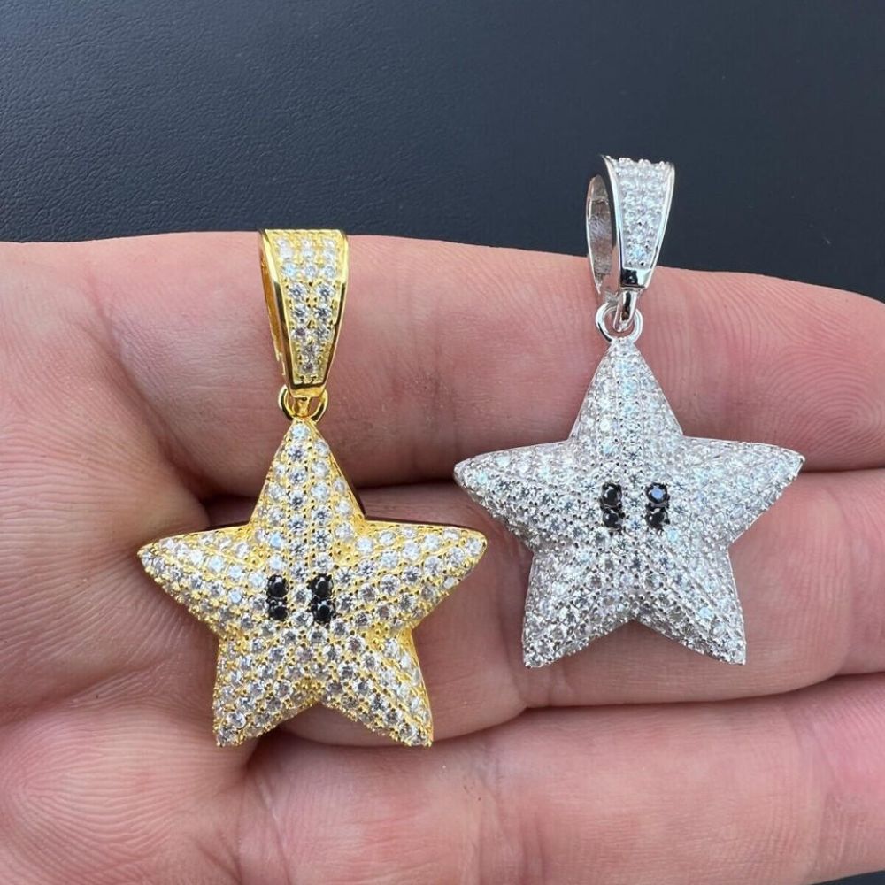 Iced Out Moissanite Diamond Starfish Hip Hop Pendant