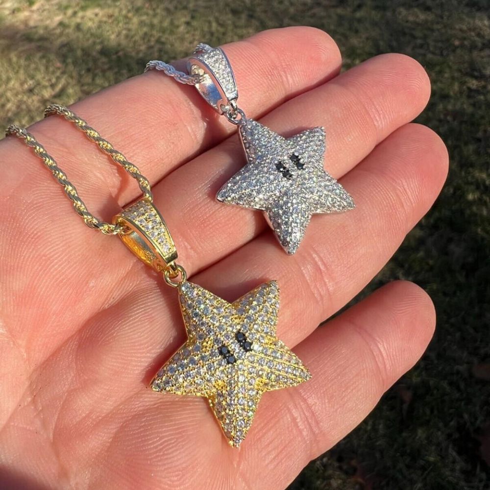 Iced Out Moissanite Diamond Starfish Hip Hop Pendant