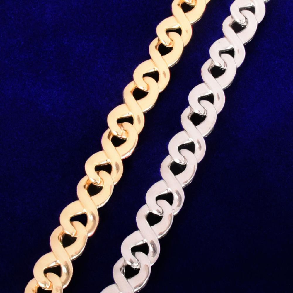 Round Cut Lab Grown Diamond Infinity Link Hip Hop Chain