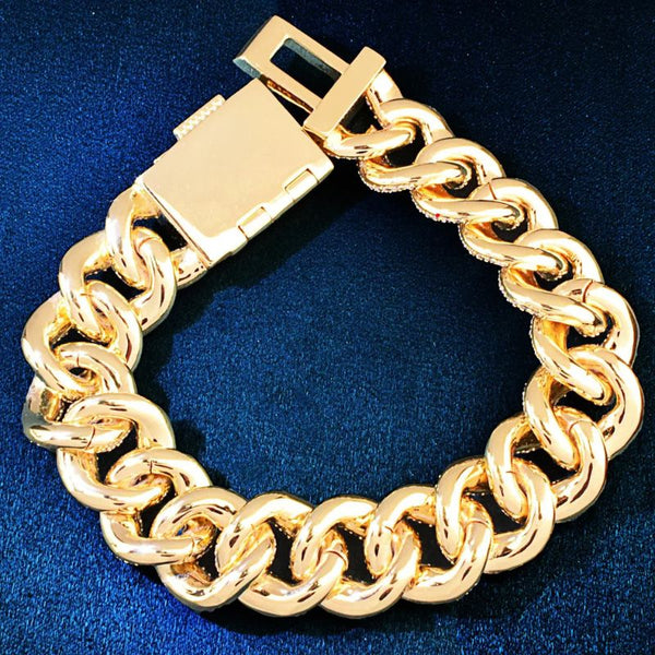 Cuban Link Iced Out Moissanite Hip Hop Bracelet