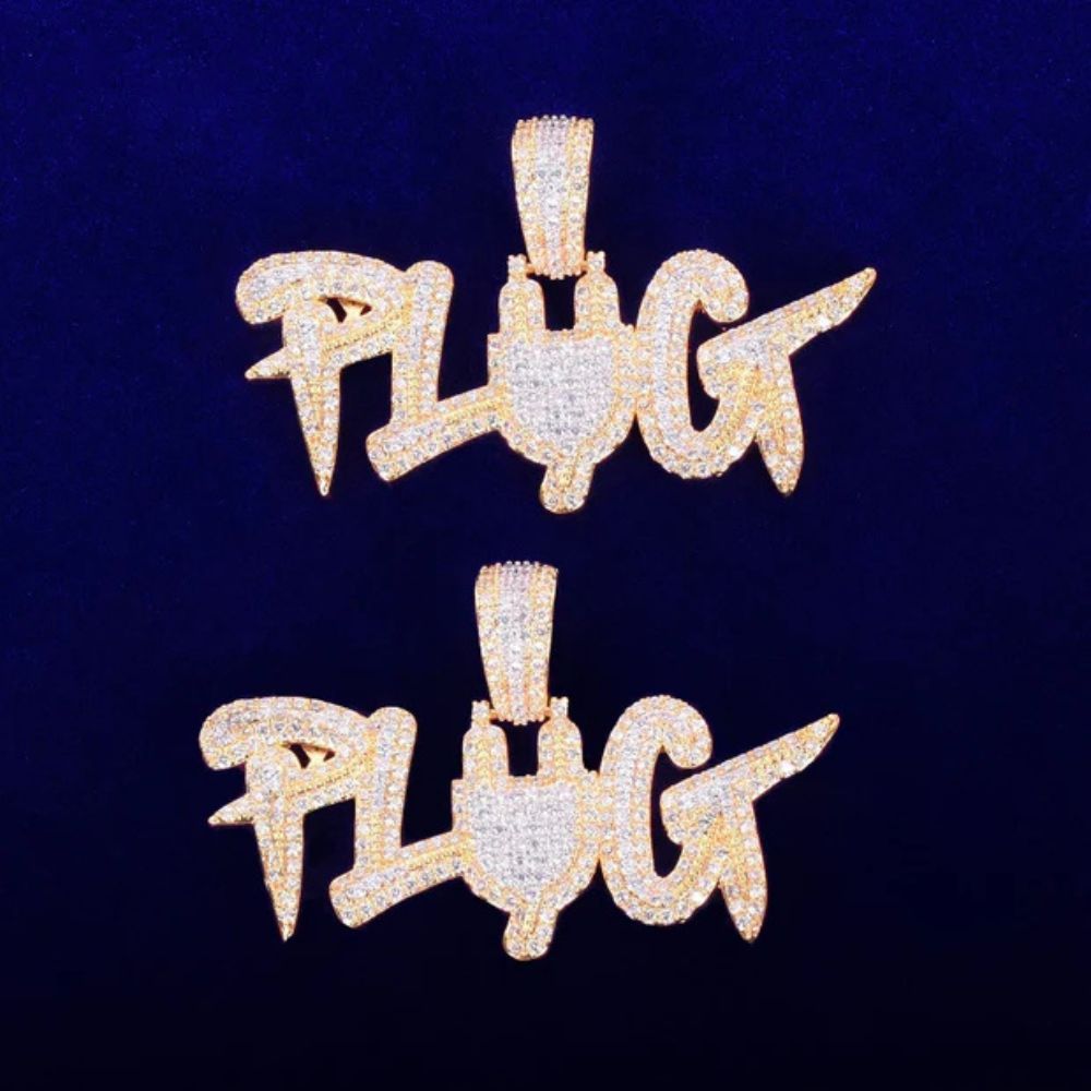 Flooded Iced Out Round Cut Lab Grown Diamond Pendant