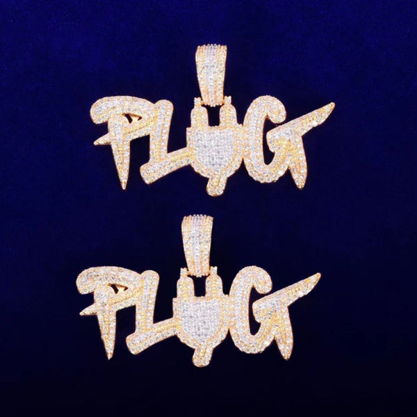 Flooded Iced Out Round Cut Lab Grown Diamond Pendant