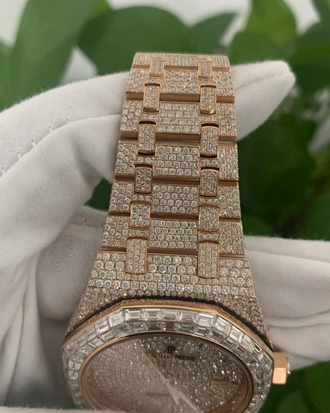 Baguette Cut Iced Out Moissanite Hip Hop Luxury Watch Gift for Groom