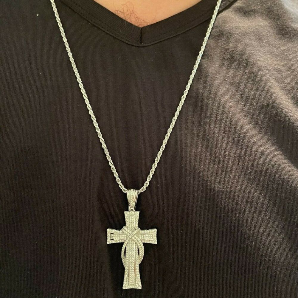 Iced Out Moissanite Diamond Unique Cross Hip Hop Pendant
