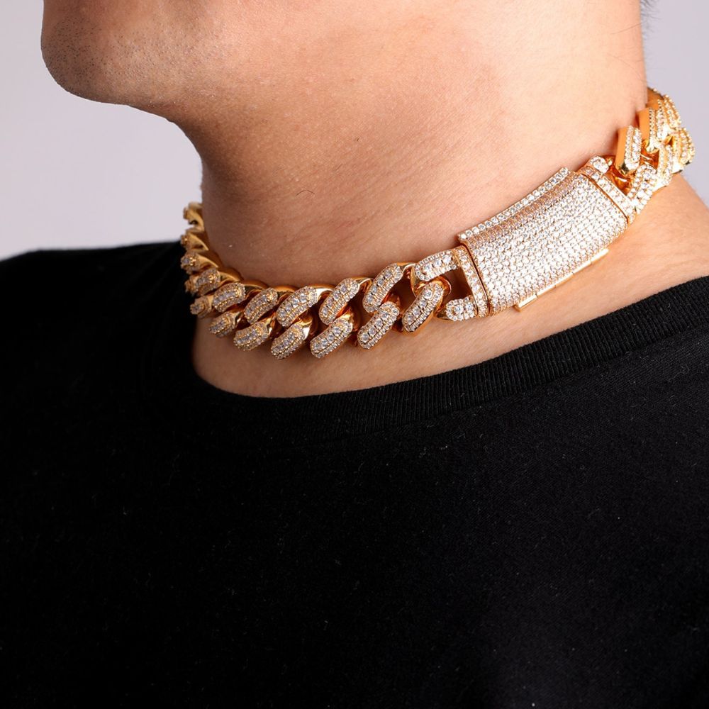 Round Cut Miami Link Lab Grown Diamond Chain For Men