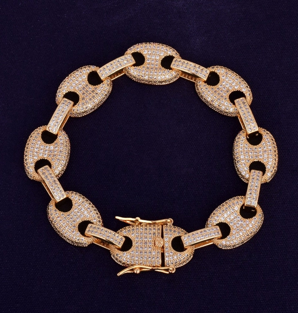 Colorless Moissanite Iced Out Men's Hip Hop Bracelet