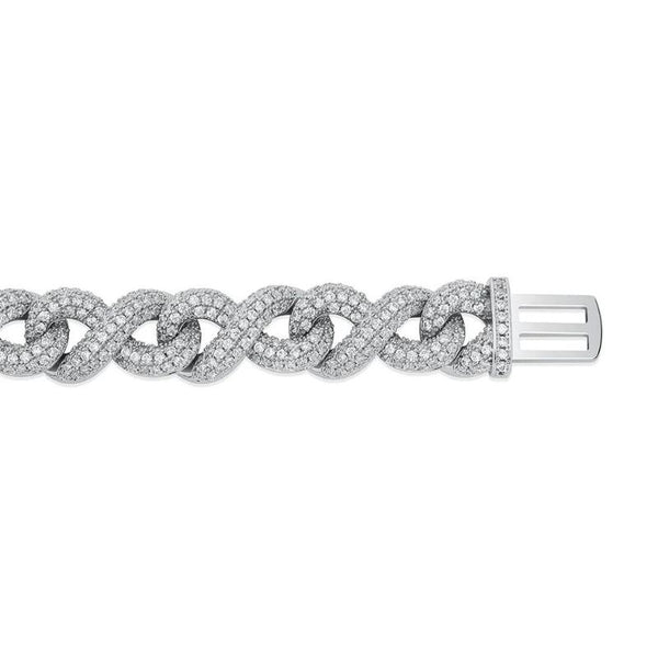 Iced Out Infinity Link Moissanite Hip Hop Bracelet