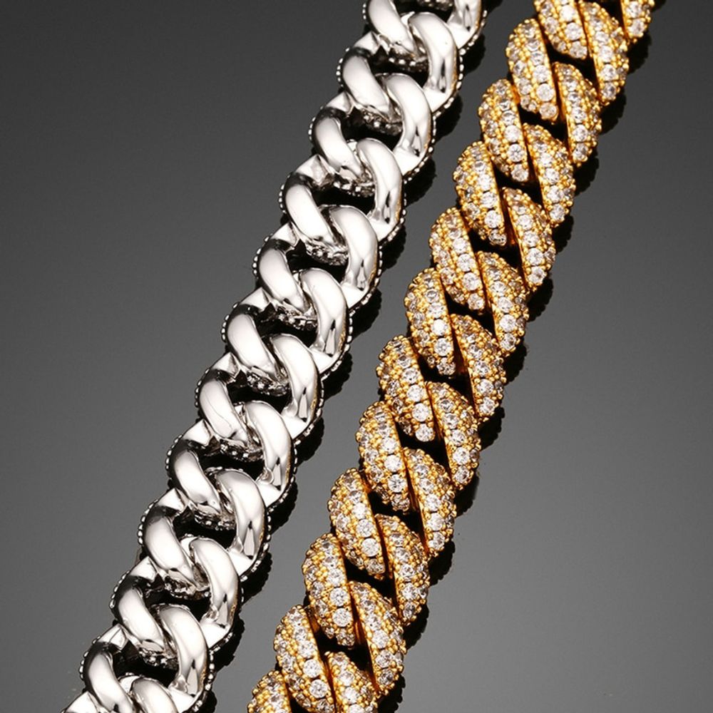 Round Cut Lab Grown Diamond Cuban Link Chain For Men