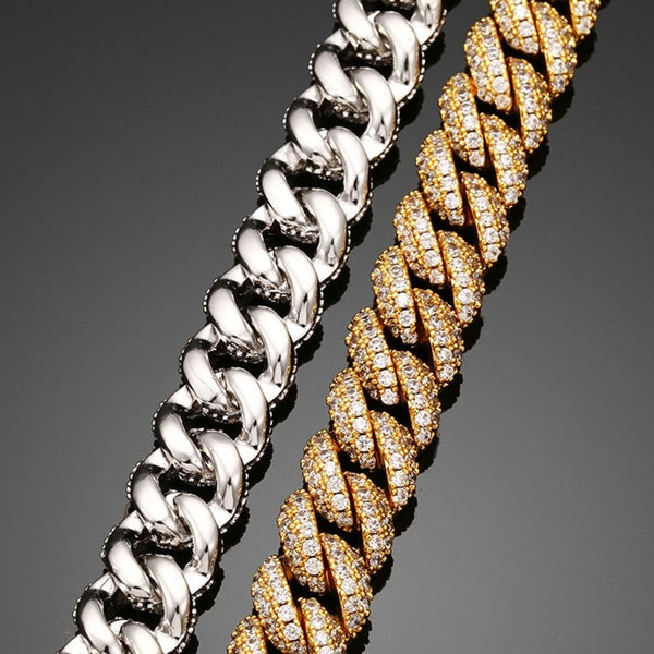 Round Cut Lab Grown Diamond Cuban Link Chain For Men