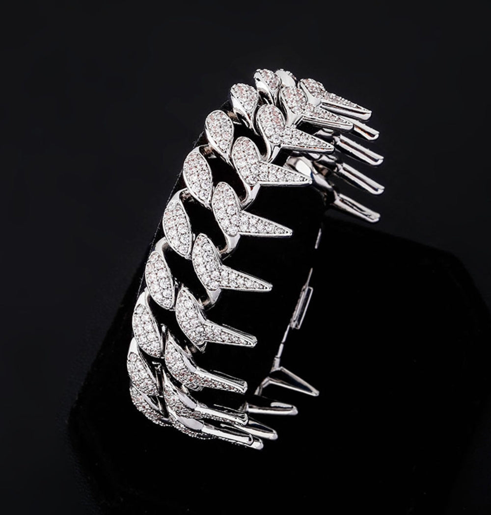 VVS1 Moissanite Micro Pave Cuban Hip Hop Bracelet