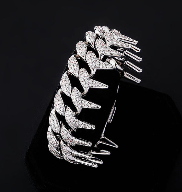 VVS1 Moissanite Micro Pave Cuban Hip Hop Bracelet