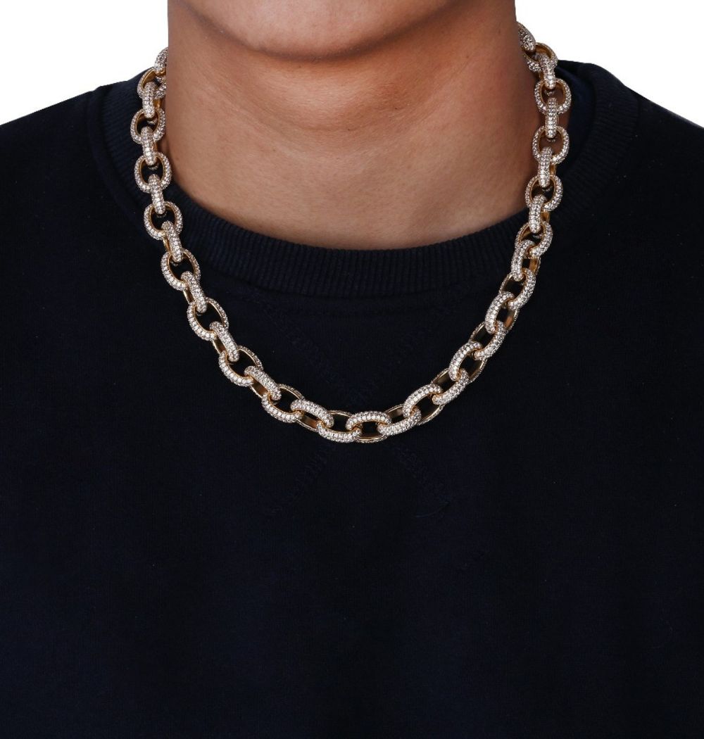Round Cut Lab Grown Diamond Classic Chain For Men