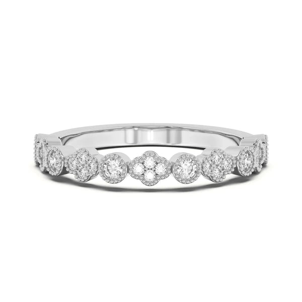 Round Cut Wedding Eternity Matching Band for Women