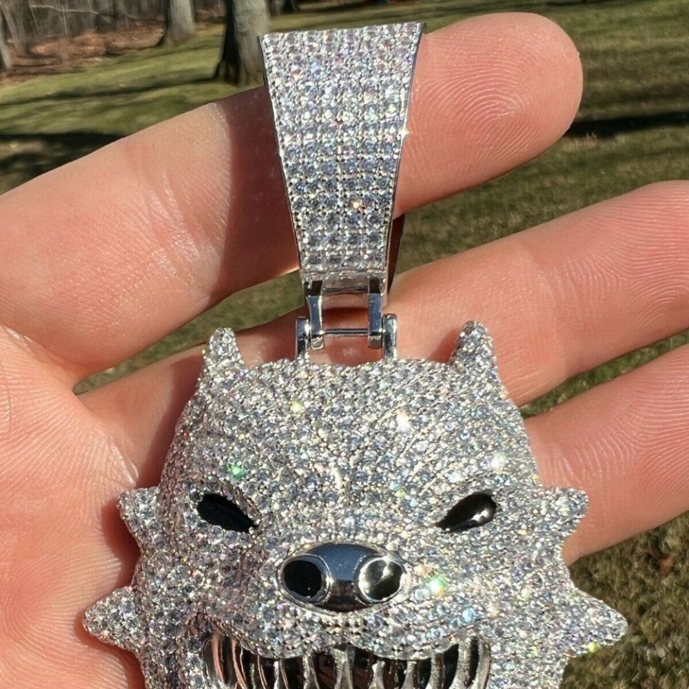 Moissanite Diamond Iced Out Pitbull Hip Hop Pendant