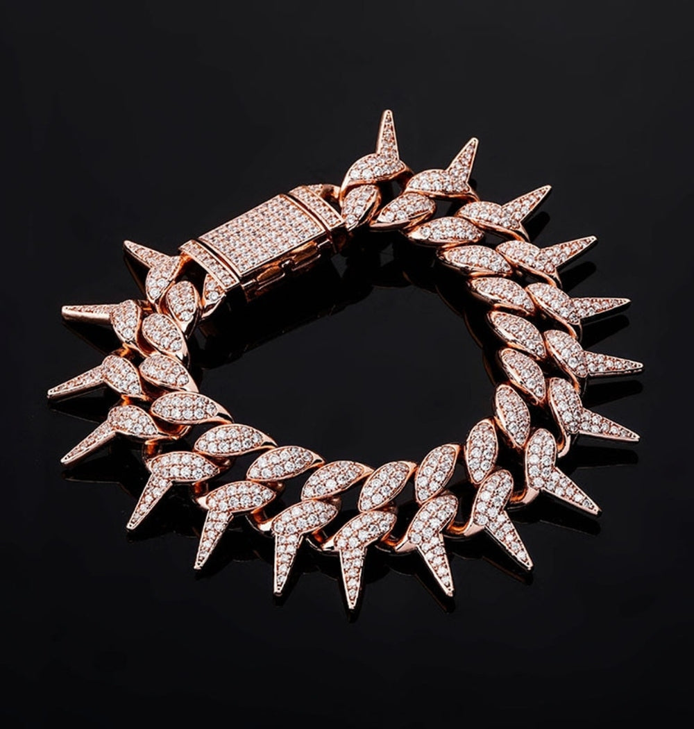 VVS1 Moissanite Micro Pave Cuban Hip Hop Bracelet