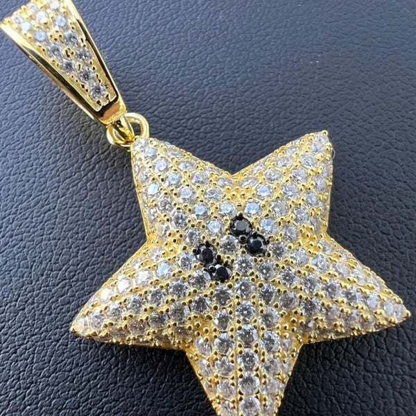 Iced Out Moissanite Diamond Starfish Hip Hop Pendant