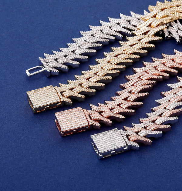 Moissanite Round Cut Iced Out Cuban Hip Hop Bracelet