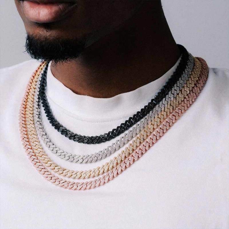 Cuban Link Necklace 20MM 925 Sterling Silver Moissanite Diamond Chain Hip Hop Jewelry Men's & Women's