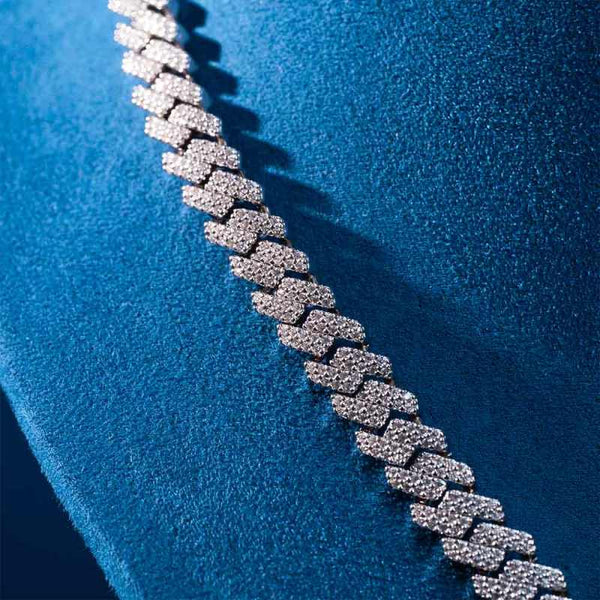 Cuban Link Necklace 925 Sterling Silver Moissanite Diamond Chain Hip Hop Jewelry Men's & Women's