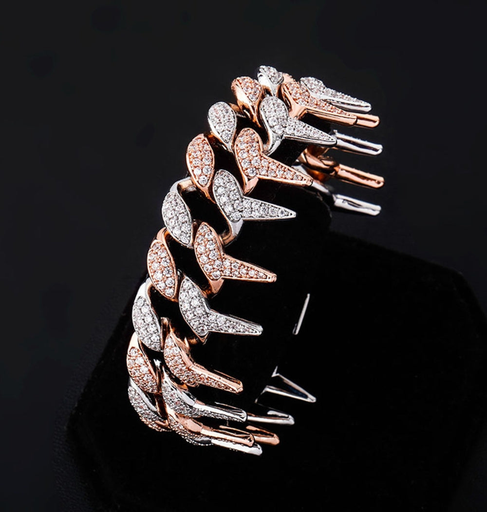 VVS1 Moissanite Micro Pave Cuban Hip Hop Bracelet