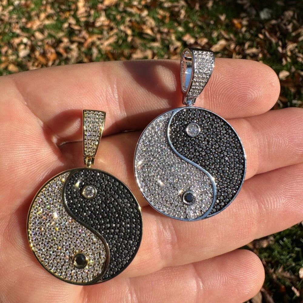 Moissanite Iced Out Yig Yang Hip Hop Pendant