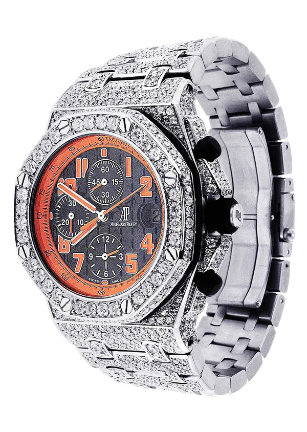 Luxury AP Watch with iced out Moissanite Diamond